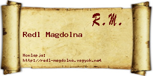 Redl Magdolna névjegykártya
